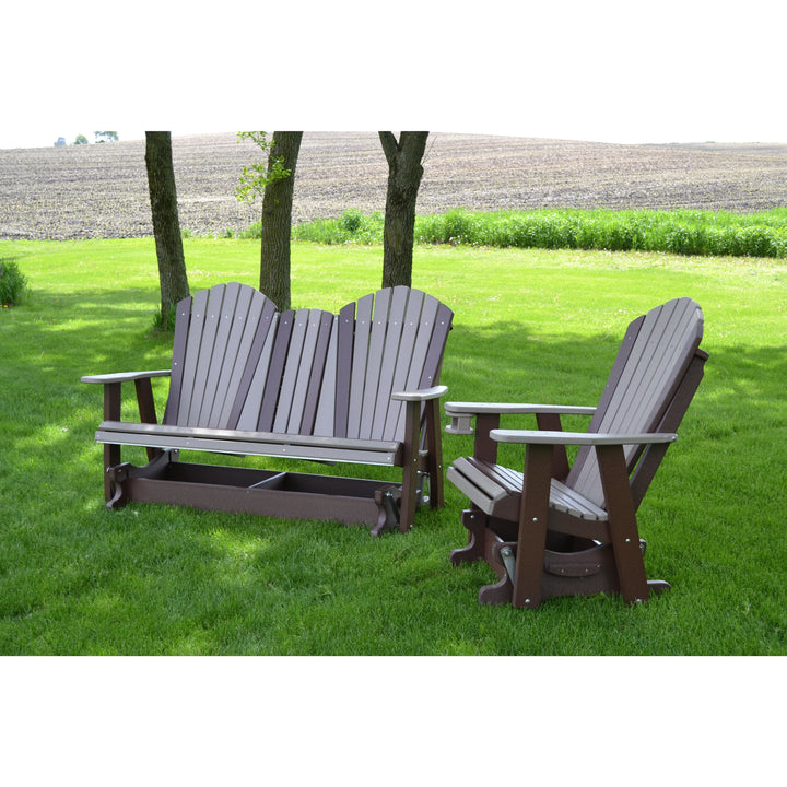 Nature's Best Adirondack 5ft Glider with Folding Tray