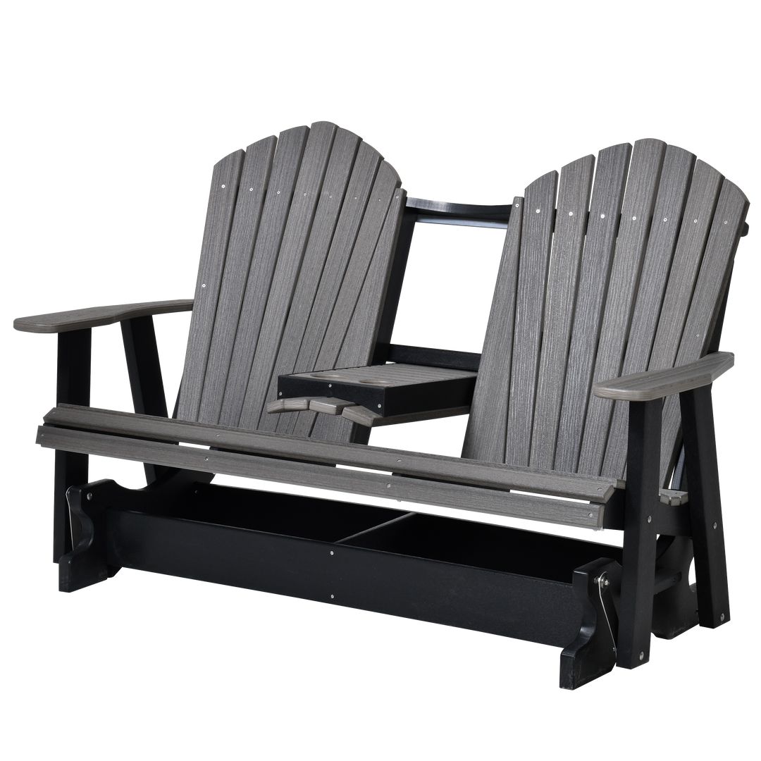 Nature's Best Adirondack 5ft Glider with Folding Tray