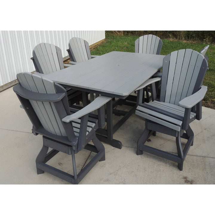 Nature's Best 7pc Adirondack Counter Swivel Set