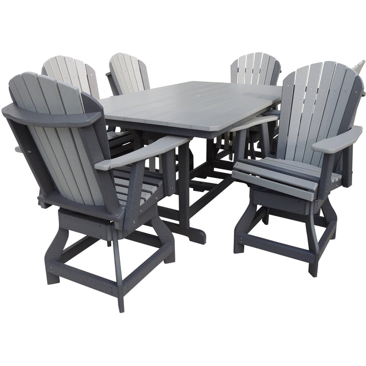 Nature's Best 7pc Adirondack Counter Swivel Set