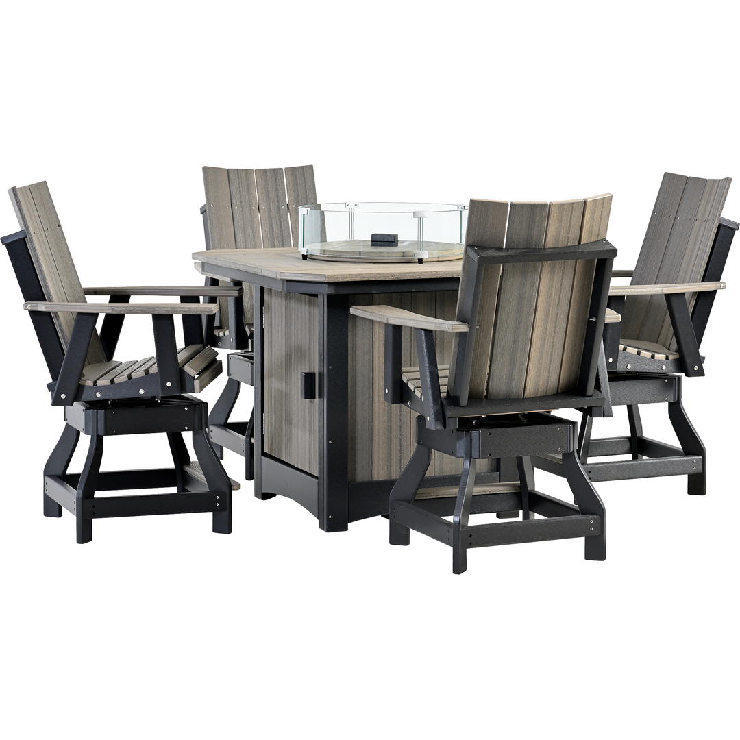 Nature's Best Contemporary 5pc Counter Fire Table Set